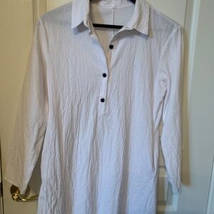 Mini White Long Sleeve Dress - - $2.00 when purchased more than one item